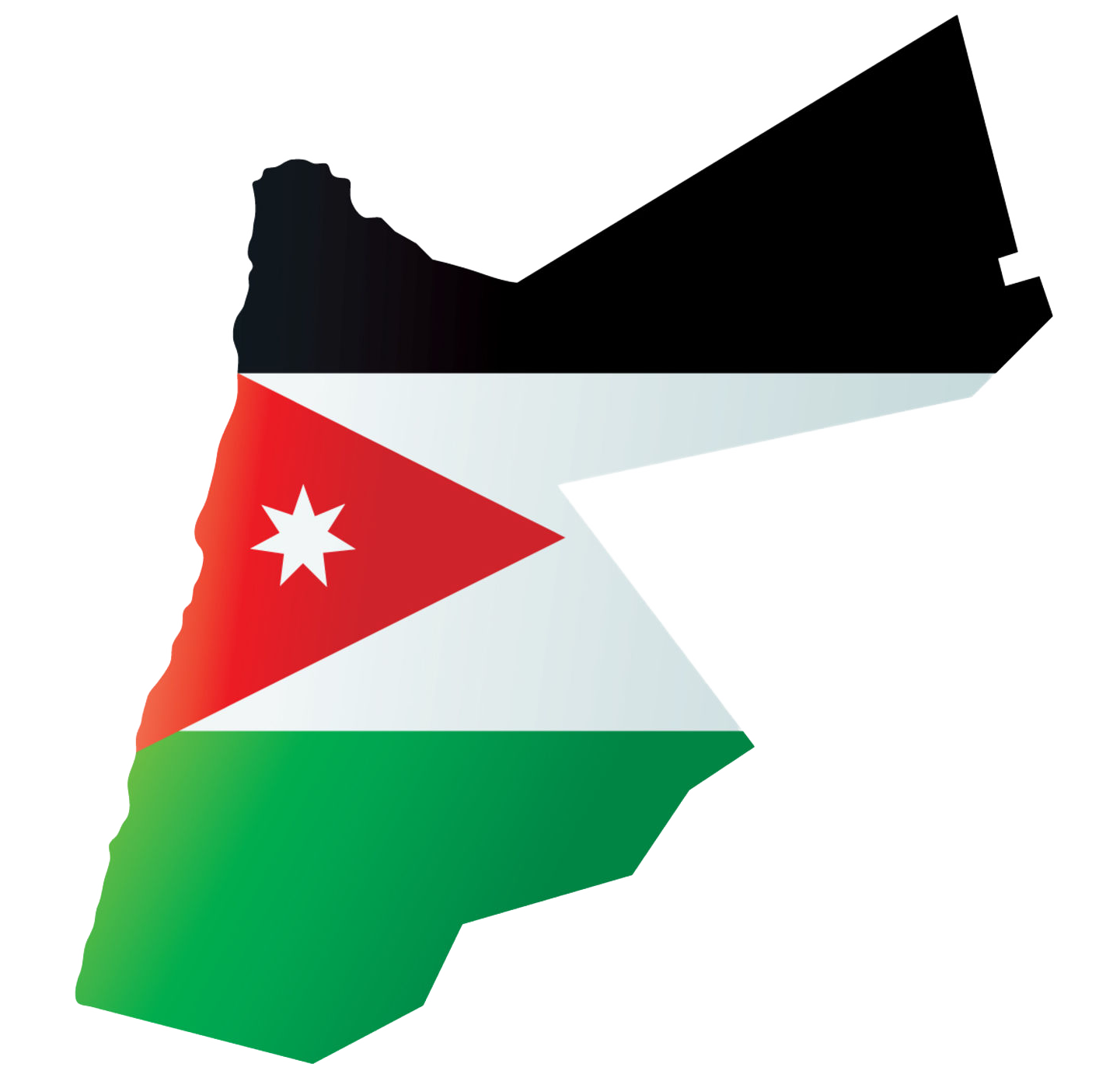 Jordan Flag Map