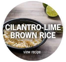 Close up view of Cilantro-Lime Brown Rice