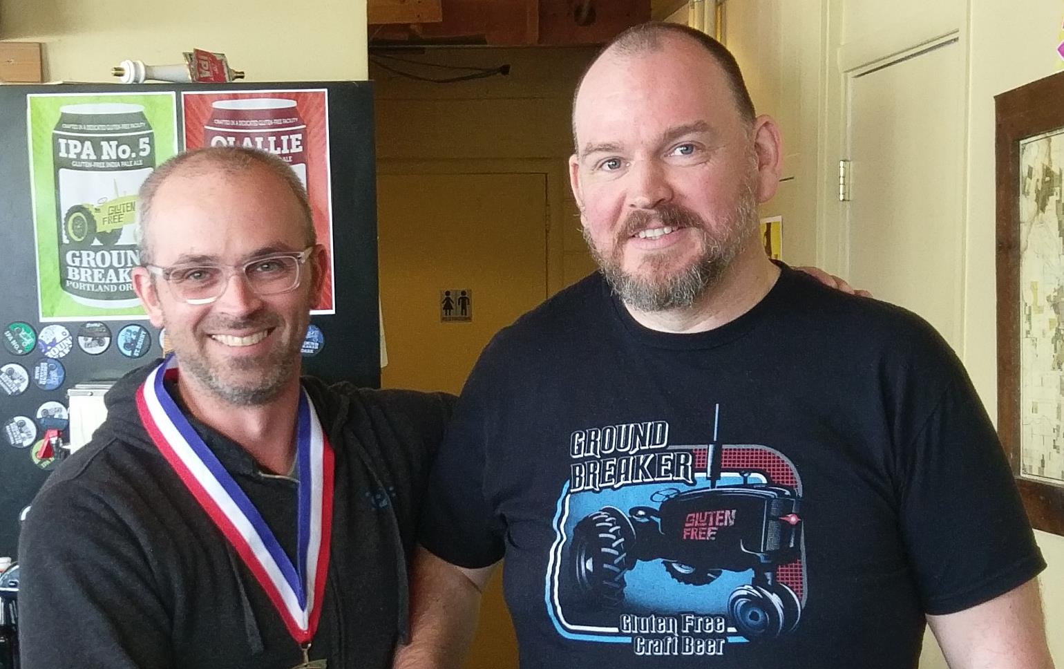 Winner Joe Morris Jr (left) and Ground Breaker owner James Neumeister