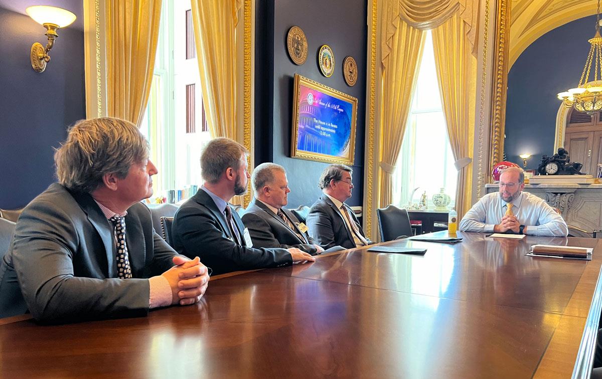 Nov-Fly-In,-MO-Rep-Jason-Smith in ornate office, seated at large conference table w/USAR members