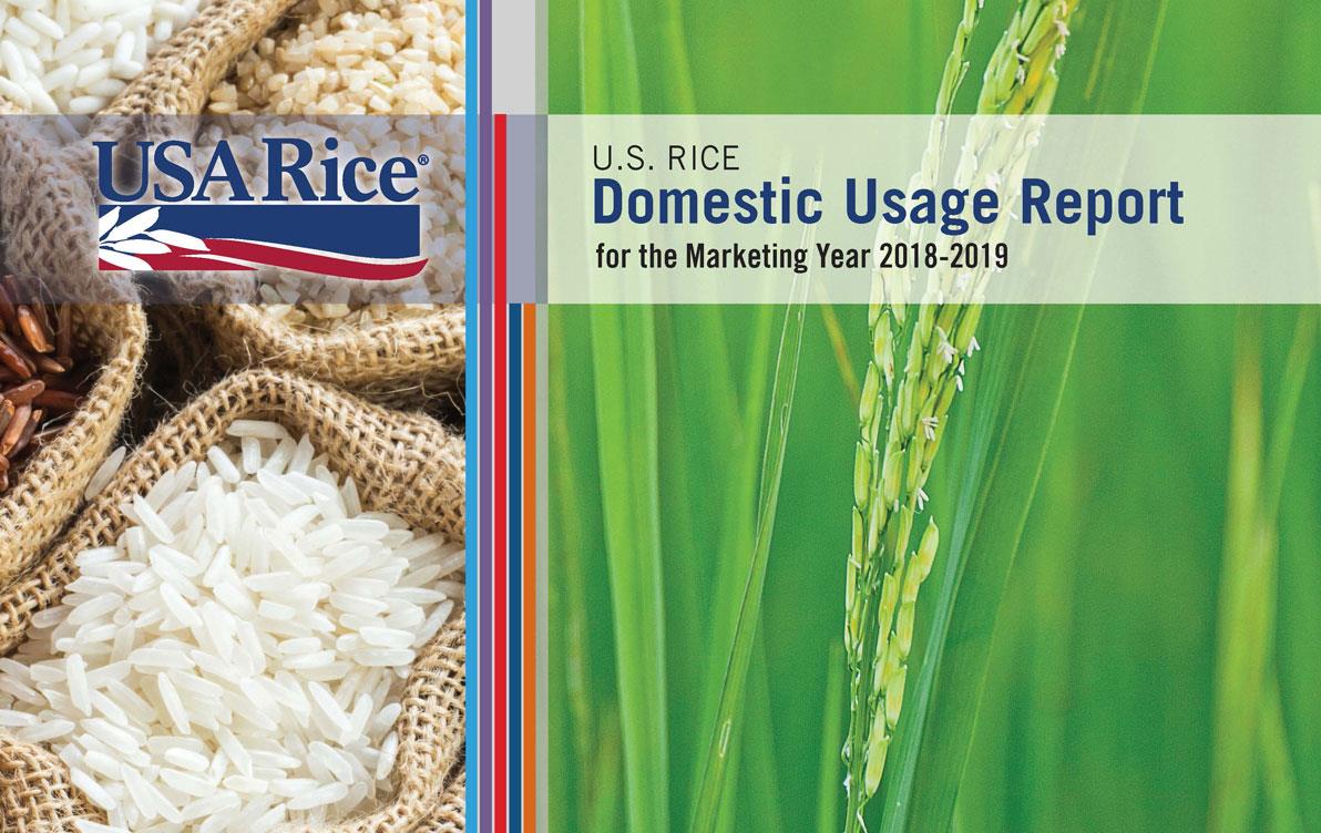 DUR-Cover with picture of rice varieties in burlap sacks on left, and close-up of green rice in the field on right 