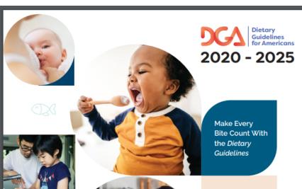 2020-25 DGA cover art shows people of various ages eating, drinking, preparing food