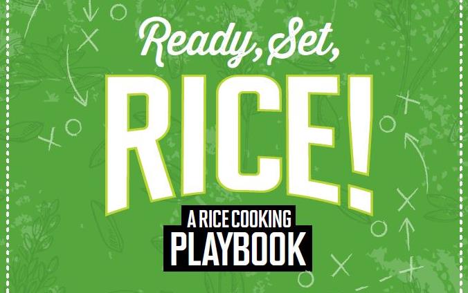 Ready Set Rice Playbook on green background