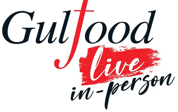 2021 Gulfood logo, live in-person