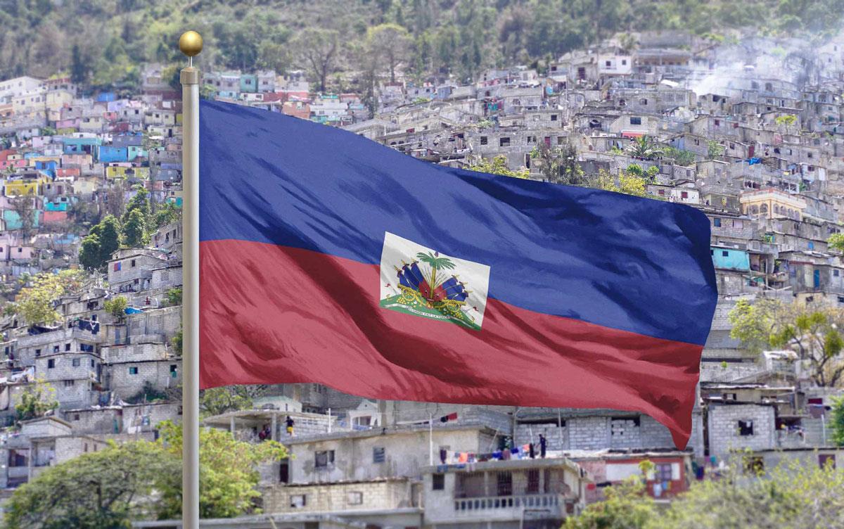 Haitian-Flag-flies-over-buildings