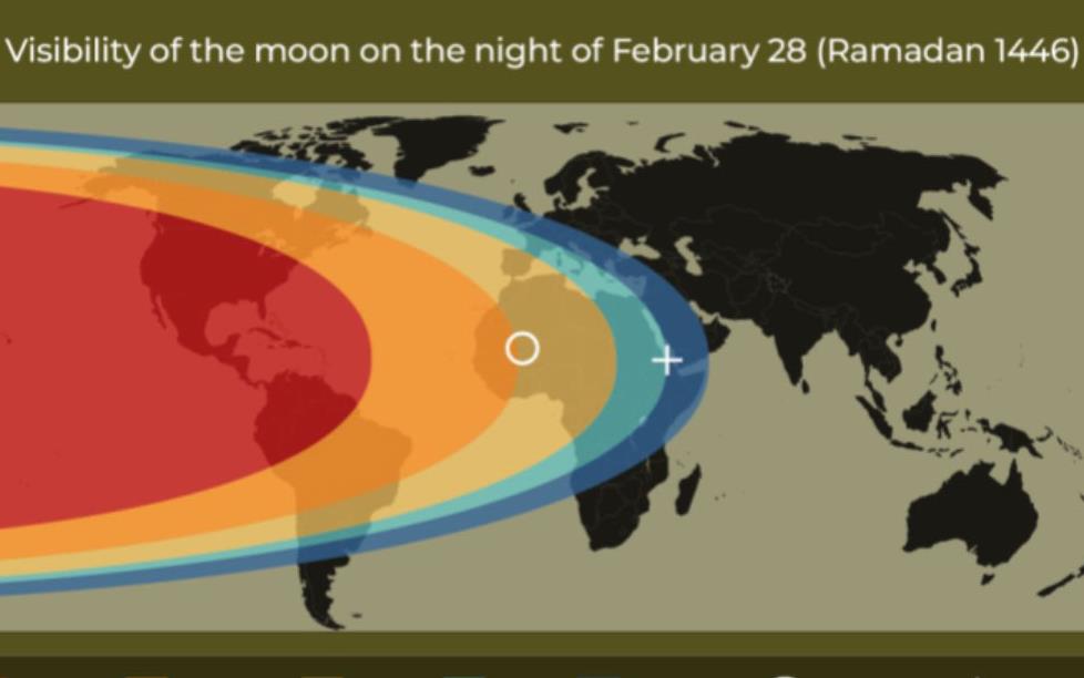 When-Does-Ramadan-Start-graphic overlaid on world map, Al Jazeera image