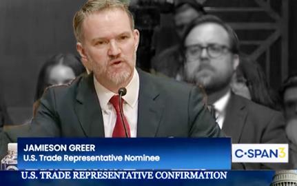 USTR-Nominee Jamieson Greer at Senate hearing