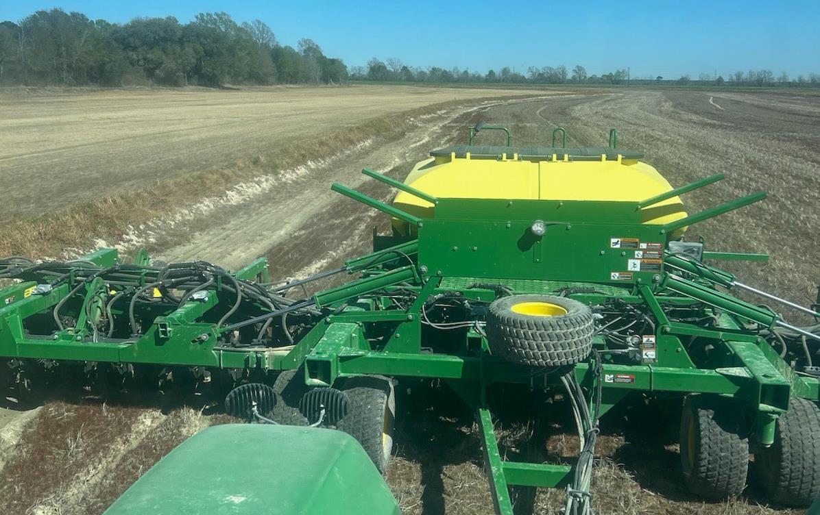 Spring 2025 planting, seeder in action